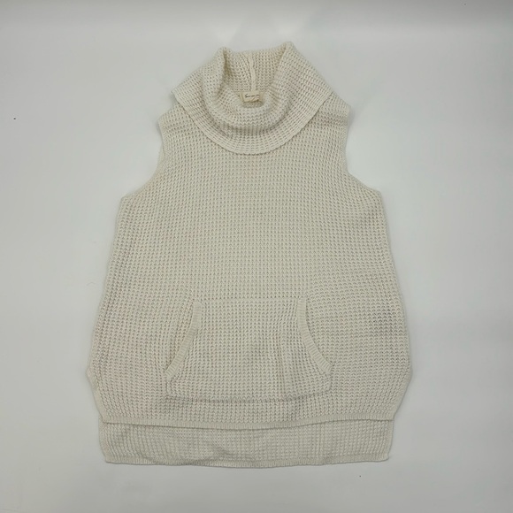 Two by Vince Camuto Cream Knit Cowl Neck Sleeveless Sweater‎ size Large - Picture 1 of 6